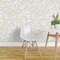 Pre-Pasted Wallpaper 2FT Wide Neutral Victorian Large Scale Chintz William Morris Cottage Neutral Botanical Earth Tone Elegant Garden Custom Pre-pasted Wallpaper by Spoonflower